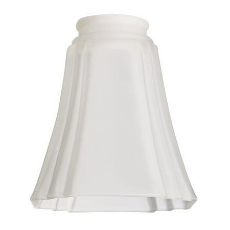 One Light Fan Kit - Frosted Square Deco Glass Shade 2 1/4