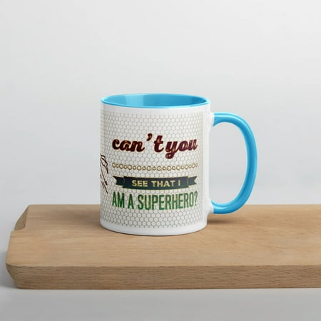 

GloWell Designs - Mug with Color Inside - Affirmation Quote - I Am A Superhero