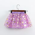 thumbnail image 5 of adviicd Dance Skirts for Girls Princess Skirt for Girls Tutu Skirt Toddler Cute Party Dance Skirt Solid Color Net Yarn Sequins Star Tulle (Purple,4-6 Years), 5 of 5