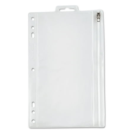 Additional Zippered Pockets - Zippered Ring Binder Pocket, 9 1/2 x 6, Clear