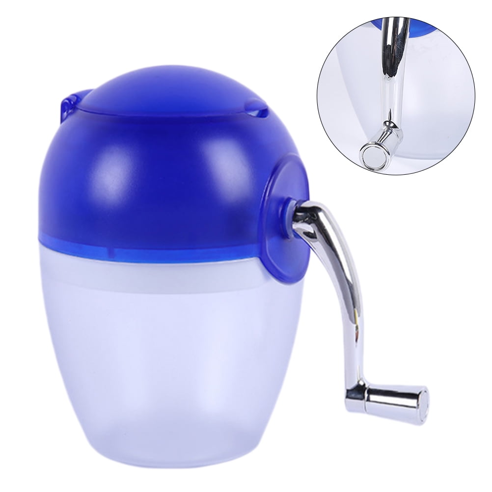 Manual Ice Crusher Machine - Hand Crank Ice Shaver For Cocktails, Slushies, Iced Coffee With 3 Textures, Built-in Stirrer & Spoon-672009
