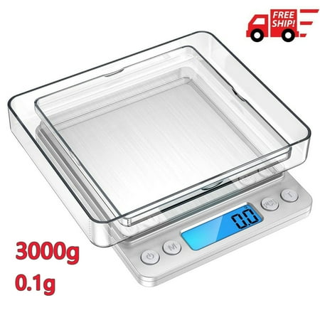 

Digital Scale 3000g - 0.1g Jewelry Gold Silver Coin Gram Pocket Size Herb Grain