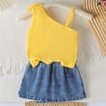 thumbnail image 5 of GXWEA Baby Girl Summer Outfit 12-18 Month Girl Clothes Baby Girls And Toddler Sleeveless Tank Top And Shorts 2-Piece Set, 5 of 9