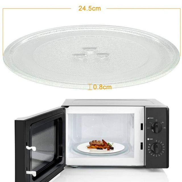 Assiette de Micro-Ondes de Rechange Plat de Micro-Ondes Durable Universelle Plateau Tournant de Micro-Ondes Assiette en Verre Assiette Ronde de Remplacement