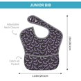 thumbnail image 4 of Zufioo Bat Purple Print Toddler Adjustable Waterproof Bib, 11.6x15 Inch Feeding Bib Suitable for 6-24 Month Babies, 4 of 8