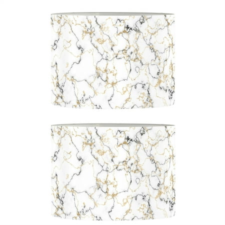 

Xoenoiee Lampshade for Floor Light Table Lamp Pendant Light PVC Drum Lamp Shades Set of 2 Marble Texture Pattern Medium 13.4 x 8.1