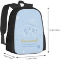 thumbnail image 3 of Cinnamoroll Anime Backpack Kawaii Anime Puppy Backpack Lightweight Canvas Backpacks For Hiking Sport With Keychain, 3 of 5