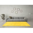 thumbnail image 3 of Ahgly Company Machine Washable Indoor Rectangle Solid Yellow Modern Area Rugs, 2' x 3', 3 of 4