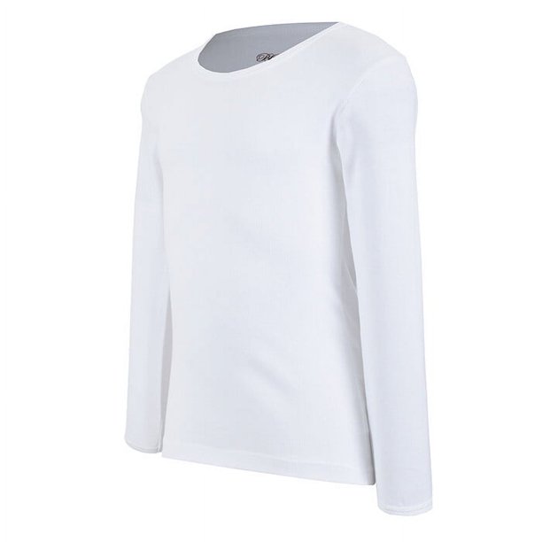 Playera Blanca ML Cardigan Underwear 6 Años By Baby Creysi