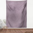 thumbnail image 4 of Modern Fabric by the Yard, Symmetrical Mesh of Hearts in Rounds Connected Design Valentine's Day, Decorative Upholstery Fabric for Chairs & Home Accents, Pale Eggplant and Rose by Ambesonne, 4 of 5