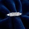 thumbnail image 5 of Pompeii 1ct Three Stone Princess Cut Diamond Ring 14K White Gold (H/I,I1), 5 of 6