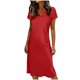thumbnail image 1 of Camisetas de Cuello en V de Manga Larga de Mujer de Verano de Color Sólido Manga Corta Vestido de Sueño con Cuello en V, Vestido de Cuello en V de Manga Larga para las Mujeres Ropa de Noche Casual, 1 of 5
