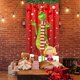 thumbnail image 2 of Decoraciones navideñas El Grinch Puerta Cubierta Fondo Rojo Divertidos Banners Colgantes de Navidad Letrero de Feliz Navidad para Porche para Interior Exterior Frente, 2 of 5
