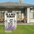 thumbnail image 3 of AMHNF Be A Nice Human Skeleton Linen Garden Flag for Spring Summer Home Outdoor Garden Yard Door Decor 12x18 inch, 3 of 5