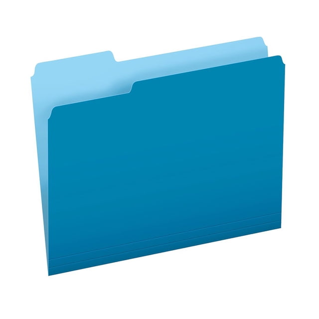 Fólder carta Pendaflex, ceja 1/3, Azul, Cj. de 100