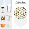 thumbnail image 6 of Picia Funny Avocado In Mexican Clothes Printed Leather Coasters for Drinks, 4" Drink Coasters Set of 4 for Tabletop Protection, Handmade Luxurious Home Décor and Housewarming Gift -Octagon, 6 of 6