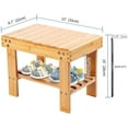 thumbnail image 2 of Petit Tabouret en Bambou, Repose-Pieds et Étagère de Rangement, Durable, Léger et Antidérapant, 2 of 5