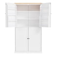 thumbnail image 7 of 71''Farmhouse Kitchen Pantry Cabinet,Freestanding Kitchen Pantry with 8 Door Shelves,Large Cupboard Storage Cabinet with 2 Built in Drawers,3-Heights Adjustable Shelves,for Kitchen,Dining Room,White, 7 of 7