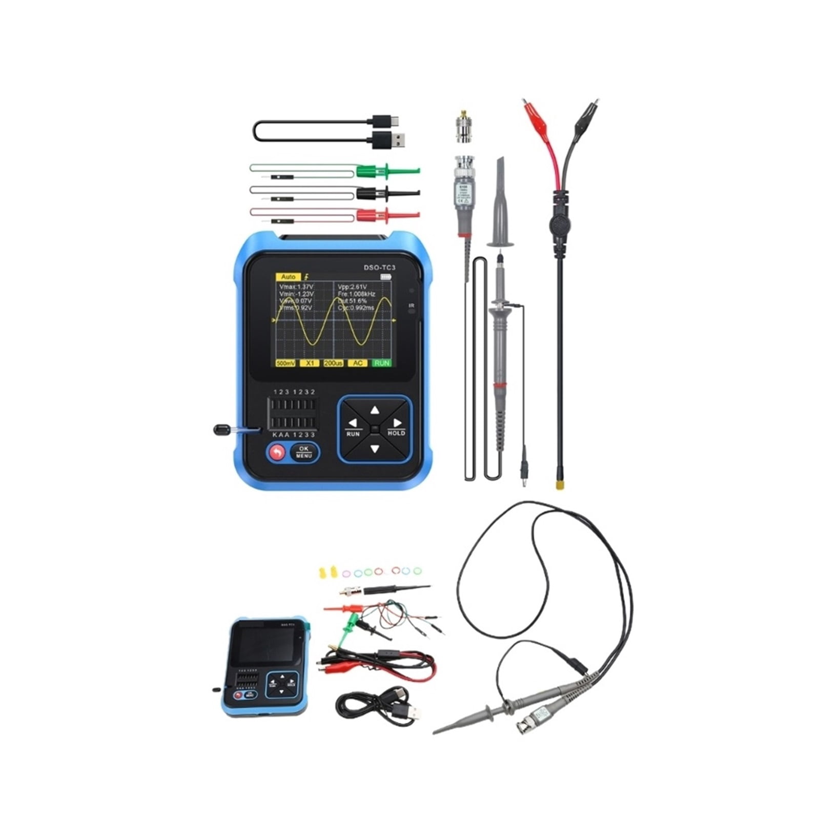 3-in-1 Transistor Tester&Digital Oscilloscope DDS- Signal Generator LED Backlit Dropship ,Professional Designed