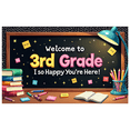 thumbnail image 2 of LUUFILx Welcome to 3rd Grade Backdrop Banner Classroom Decoration for School Entrance Photo Background Teacher Appreciation Event Supplies, 2 of 8