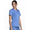 thumbnail image 6 of Workwear Revolution Women Medical Scrubs Top V-Neck WW710, M, Ciel Blue, 6 of 7