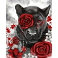 thumbnail image 2 of Sheena Pike Art 20x24 White Modern Wood Framed Museum Art Print Titled - Ruby Rose Panther, 2 of 4