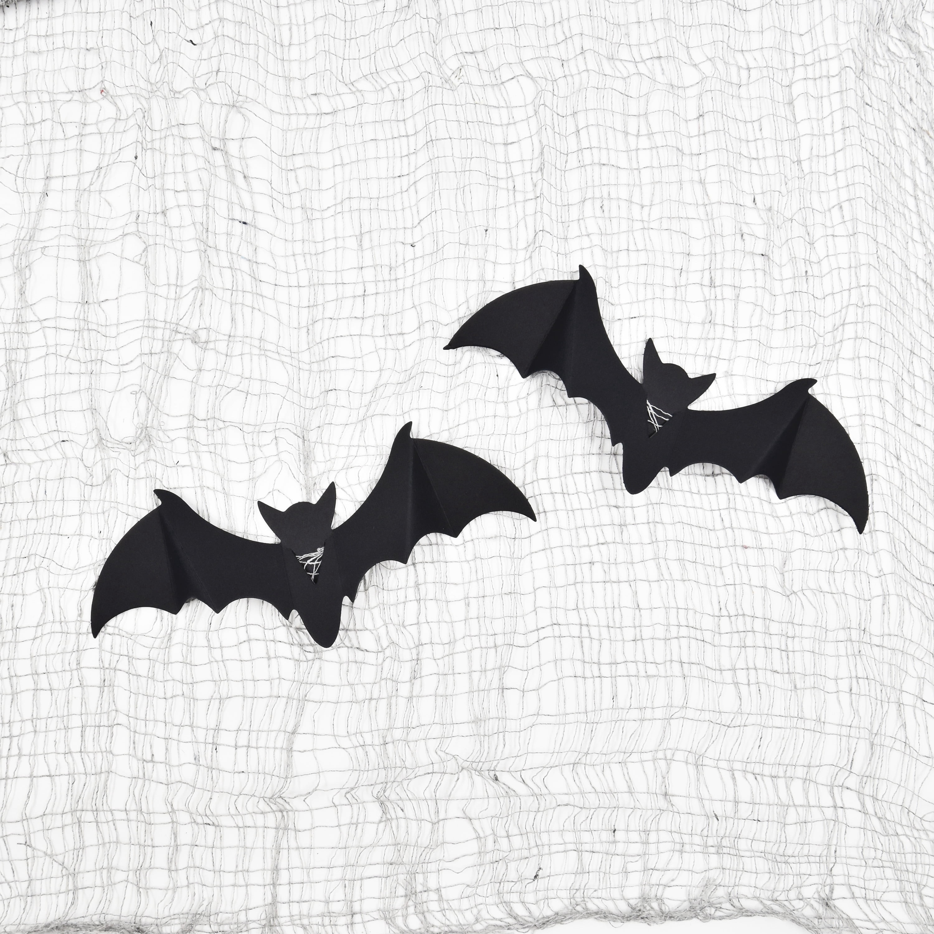 Creepy Gauze Fabric with Bats, Gray, 29.5" x 118", Halloween by Way To Celebrate