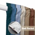 thumbnail image 2 of Blue Brown Kitchen Window Curtains, Swag Curtains Valance for Bedroom Living Room Bathroom, Farmhouse Wood Grain Vintage Vertical Striped Rod Pocket Window Curtain Block Drapes 2 Panels 36"x45", 2 of 9