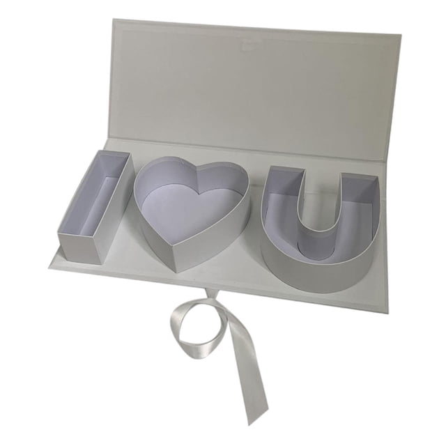 bedienty Fillable Letters Candy Wedding Backdrop Mom Flower Day Box Gift Empty Mother White 45.6x19.5x6.8cm