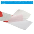 thumbnail image 4 of Unique Bargains Reflective Tape, 4'x33FT Waterproof High Visibility Warning Tape, Red-white, 4 of 6