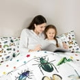 thumbnail image 5 of Homewish Wild Flying Animal Bedding Comforter Set,Bohemain Moth Twin Comforter Sets,White Green Brown Bedding Set For Teens,Super Cozy Room Decor Reversible,2pcs, 5 of 8