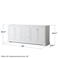 thumbnail image 3 of Wyndham Collection 80" Wood Double Bathroom Vanity in White/Chrome, 3 of 3