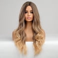 thumbnail image 2 of Long Wave Wigs for Women Girls Natural Wave Middle Part Hair Heat Resistant Fibre Synthetic Wigs Women's Wig Daily Use Natural looking A15, 2 of 6