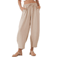 thumbnail image 2 of Women'S Summer High Waisted Baggy Pants Casual Ankle Length Trouser Slacks with Pockets XL, 2 of 6