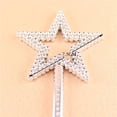 thumbnail image 5 of Varitas de princesa de 6 piezas, pentagrama galvanizado de plástico, varita de hada de ángel plateado para fiesta de cumpleaños, boda, Cosplay, 5 of 5