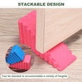 thumbnail image 5 of 2Pcs Door Stoppers for Bottom, Plastic Anti-Slip Door Stopper Wedge, 1.89 Inch Height, Black, 5 of 6