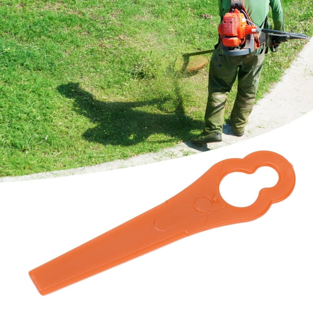 Lawn Mower Blades, Trimmer Blade Lightweight 100Pcs Convenient 11x7mm Hole Diameter For Garden