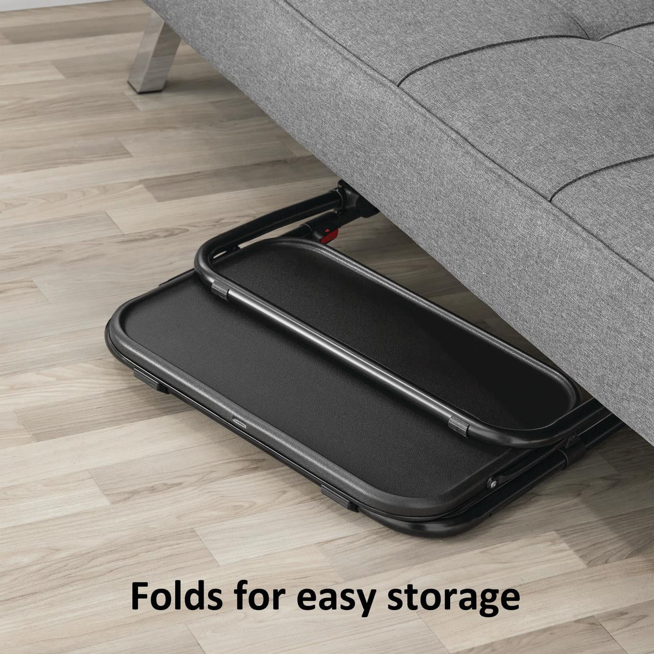 Mainstays Adjustable Folding TV Tray with Cup Holder, Black, 20.87 in W x 14.76 in D x 27.76 in H