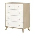 thumbnail image 1 of Pemberly Row Traditional 5-Drawer Chest in Soft Elm and Pure White, 1 of 4