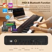 TERENCE 88 Key Piano Keyboard Digital: 88 Key Keyboard Piano Semi-Weighted Full Size Premium Sound MIDI Headphone Jack Triple Pedal for Beginners to Professionals