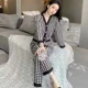 thumbnail image 3 of Primavera otoño ropa de dormir de mujer estilo coreano cárdigan abierto con cuello en V pantalones largos de manga larga conjunto de dos piezas ropa para el hogar se puede usar, 3 of 5