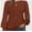 Maple red, variant on Womens Long Sleeve Tops Dressy Casual Shirts Pleated Crewneck Basic Blouses Fall Trendy Outfits