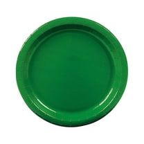 Bulk Green Paper Dessert Plates, Christmas, St. Patrick's Day, Golf, Graduation, Birthday, Party Supplies, 24 Pieces, 7"