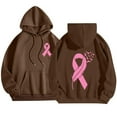 thumbnail image 4 of ZSQDM Women's Hoodies Sweatshirts Women Hoodies with Zipper Breast Cancer Awareness Ribbon Hoodies for Women Oversize Fleece Soft Long Sleeve Sweatshirt Pullover Top Polyester (Xl), 4 of 5
