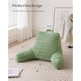 thumbnail image 3 of Reading Pillow Backrest Pillow with Shded Memory Foam for Adult & Children Designed for Bed and Couch Sitting Up Includes Arms Pockets and Washable Cover Off, 3 of 8