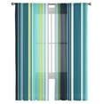 thumbnail image 3 of Colorful Stripes Bedroom Transparent Sheer Curtains Holiday ration Window Voile Tulle Curtain, 3 of 7