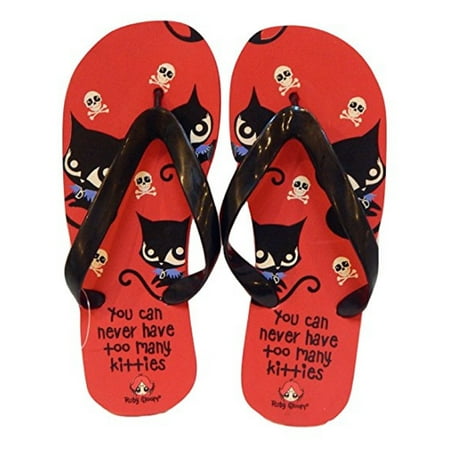 Mighty Fine - Mighty Fine Bad Cat Ruby Gloom Flip Flops Thong Sandal