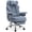 Fabric Blue, variant on NEO CHAIR Big & Tall Leather Office Chair, High Back, Lumbar Support, Blue