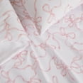 thumbnail image 2 of Truly Soft Printed Bow Microfiber 100% Microfiber Polyester  3 Piece Full/Queen Comforter Set in White and Pink, All Season, Adult Size, OEKO-TEX Certified, 2 of 7