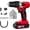 1-red, variant on 20V Lithium lon Cordless Drill Set, Drill Kit with and , 3/8-Inch Keyless Chuck, Variable Speed, 16 Position and 22 count Drill Bits (Red)